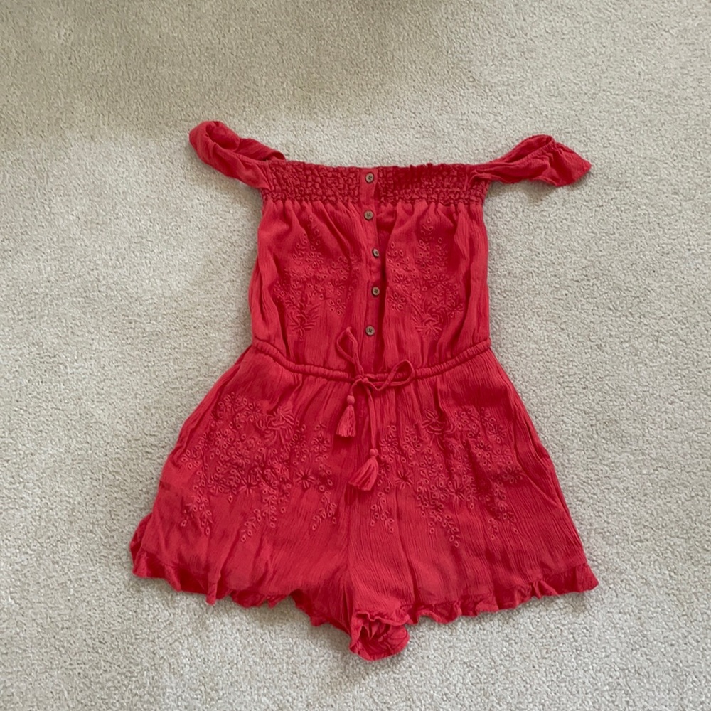 Orange American Eagle Romper